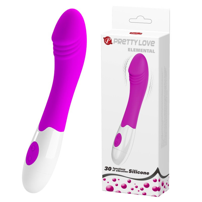 Вибратор для точки G Pretty Love Elemental, синий, 19 х 3.2 см