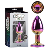 Анальна пробка різнокольорова CHISA MATRIX MONT з різнобарвним каменем, розмір S Анальна пробка різнокольорова CHISA MATRIX MONT з різнобарвним каменем, розмір S