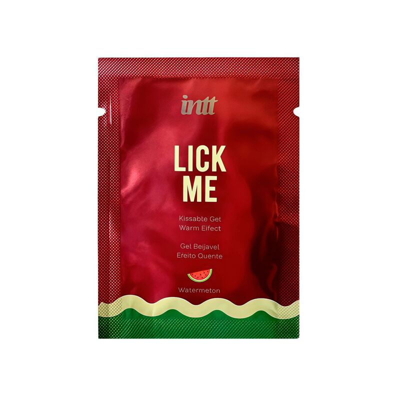 Пробник геля для оральных ласк с согревающим эффектом INTT Lick Me Kissable Gel Watermelon 2 мл