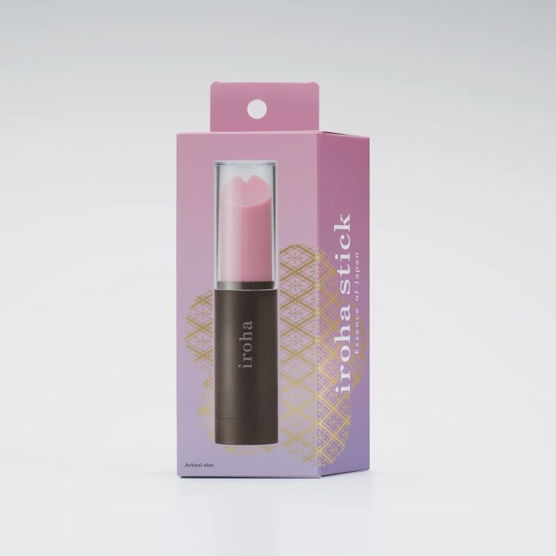 Вибратор-помада IROHA STICK Black, плавное увеличение мощности