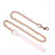 Ошейник с поводком Liebe Seele White & Pink Fairy Goat Leather Collar