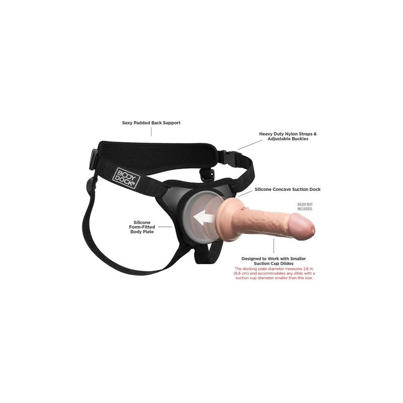 Трусики для страпона Pipedream Body Dock Elite Mini Harness, черные