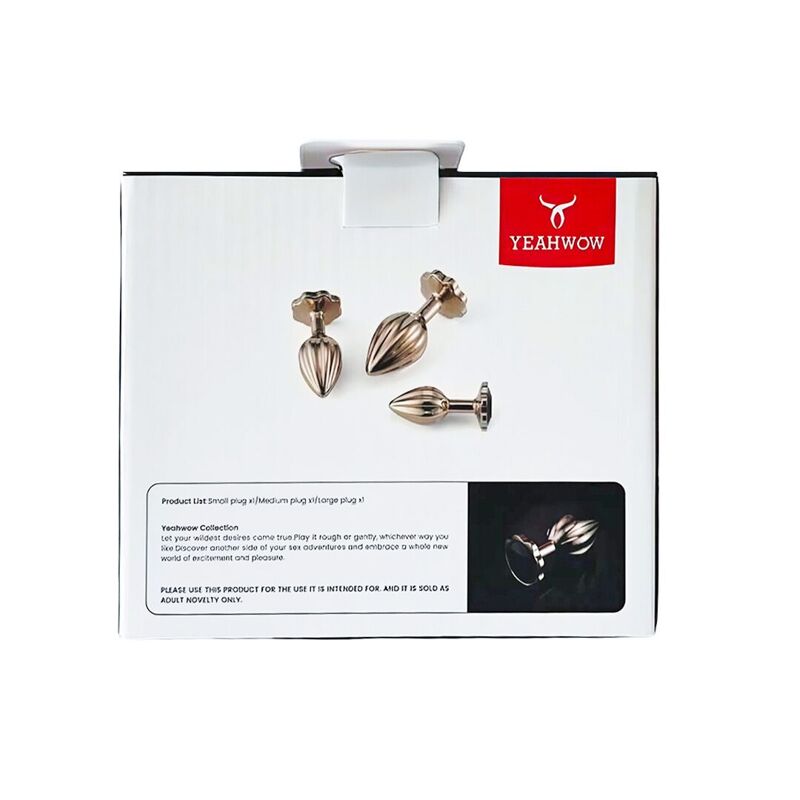 Набор анальных пробок LOCKINK YEAHWOW Nympho Butt Plug Set