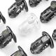 Клетка для пениса LOCKINK SEVANDA Plastic Penis Chastity Cage, черная, 3 кольца разных размеров