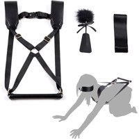 БДСМ-набор LOCKINK YEAHWOW Black Doggy Style Saddle set