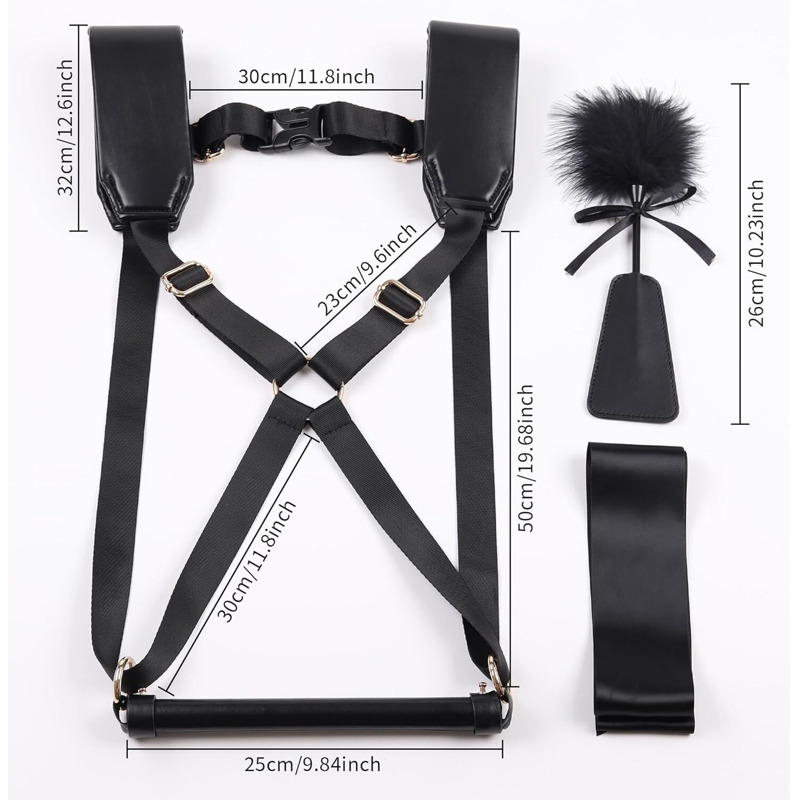 БДСМ-набор LOCKINK YEAHWOW Black Doggy Style Saddle set