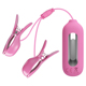 Виброзажымы для сосков Pretty Love Nipple Clip с электростимуляцией, розовые