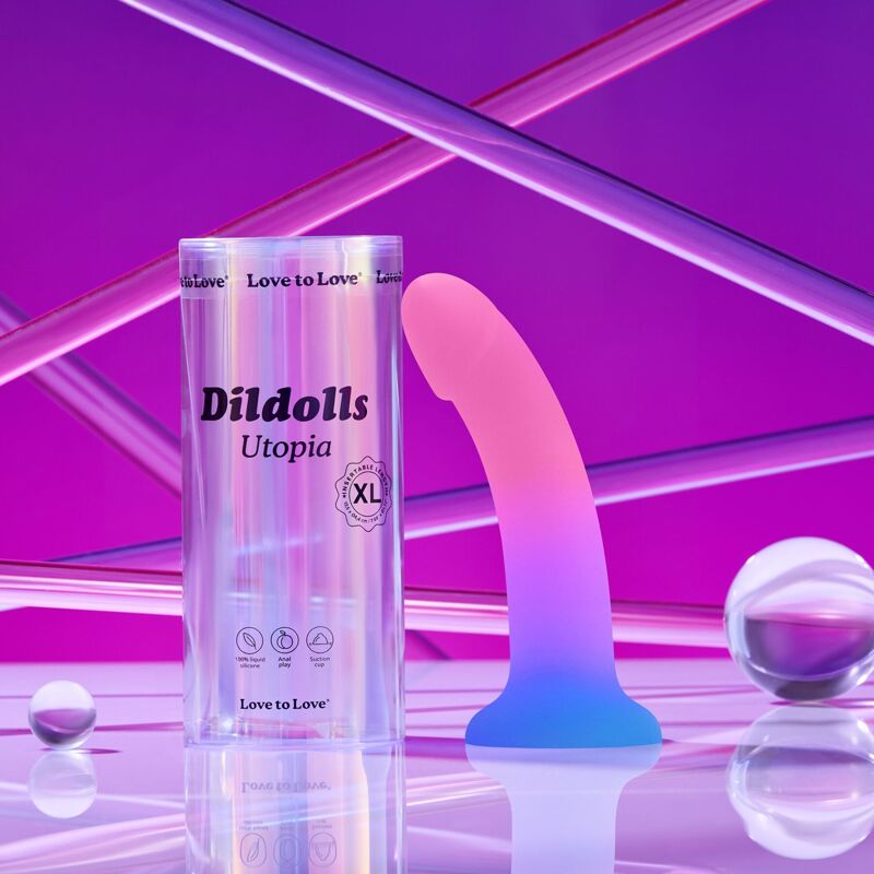 Дилдо с цветным градиентом Love To Love DILDOLLS - UTOPIA XL ультрамягкий
