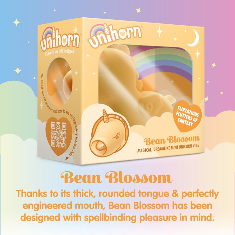 Вибратор-единорожка Unihorn - Bean Blossom, пульсирующий язычок