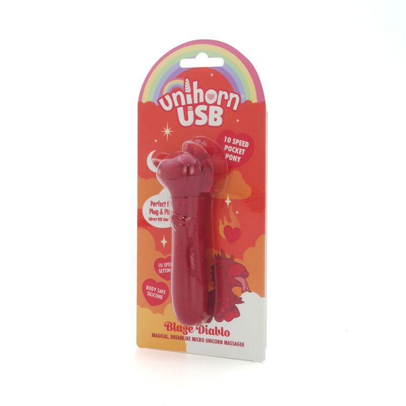 Вибратор-единорожка Unihorn USB Bullet - Blaze Diablo вибропуля, USB зарядка