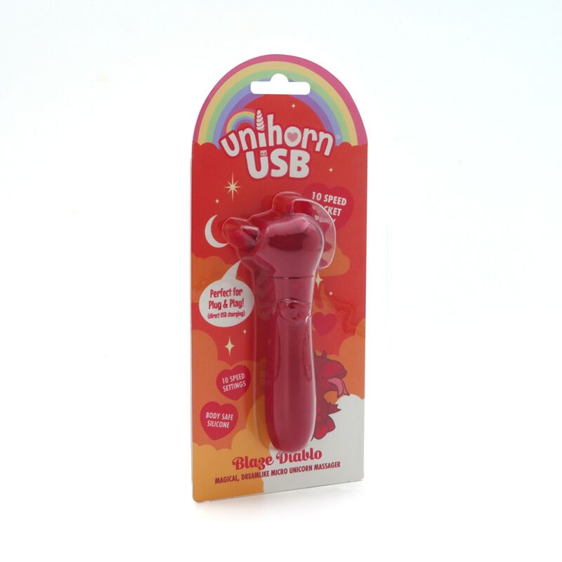 Вибратор-единорожка Unihorn USB Bullet - Blaze Diablo вибропуля, USB зарядка