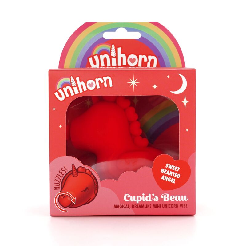 Вибратор-единорожка Unihorn - Cupid's Beau, массирующий язычок-сердечко