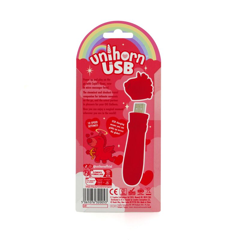 Вибратор-единорожка Unihorn USB Bullet - Cupid's Beau, вибропуля, USB зарядка