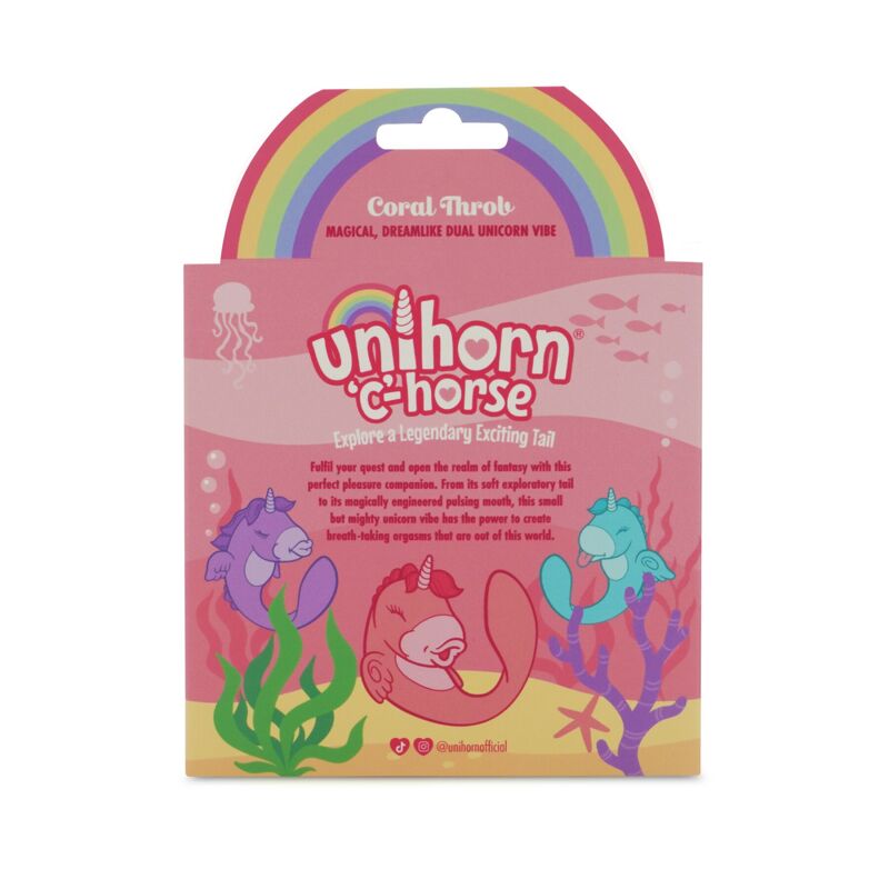 Вибратор-единорожка Unihorn - C Horse - Coral Throb, вагинально-клиторальная стимуляция