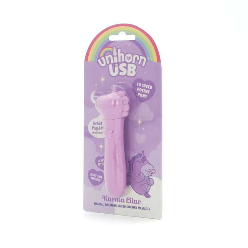Вибратор-единорожка Unihorn USB Bullet - Karma Lilac, вибропуля, USB зарядка