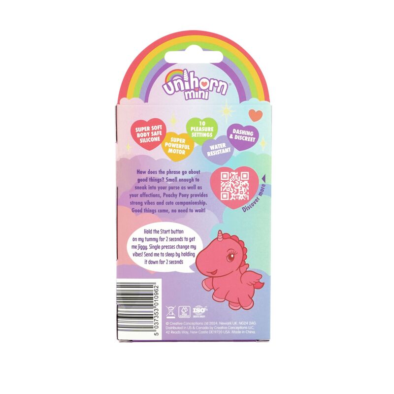 Вибратор мини-единорожка Unihorn Mini - Peachy Pony, брелок с вибрацией