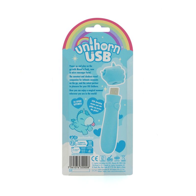 Вибратор-единорожка Unihorn USB Bullet - Mount'n Peak, вибропуля, USB зарядка