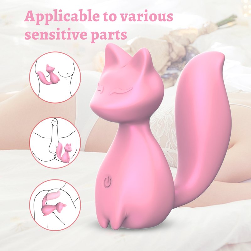 Мини-вибратор клиторальный Every Night Toys Doris в форме лисы светло-розовый, 10 режимов вибрации