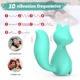 Мини-вибратор клиторальный Every Night Toys Doris в форме лисы бирюзовый, 10 режимов вибрации