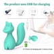 Мини-вибратор клиторальный Every Night Toys Doris в форме лисы бирюзовый, 10 режимов вибрации