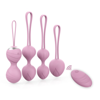 Набір вагінальних віброкульок Every Night Toys Beata, 4 шт, з дистанційним пультом, бузковий Набір вагінальних віброкульок Every Night Toys Beata, 4 шт, з дистанційним пультом, бузковий