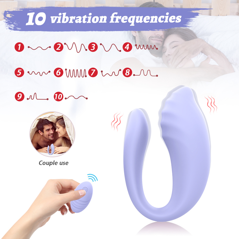 Вибратор для пар Every Night Toys Cosima с дистанционным управлением, лавандовый, 10 режимов