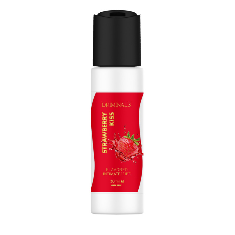 Съедобный лубрикант Driminals Kiss Strawberry со вкусом клубники, 30 мл