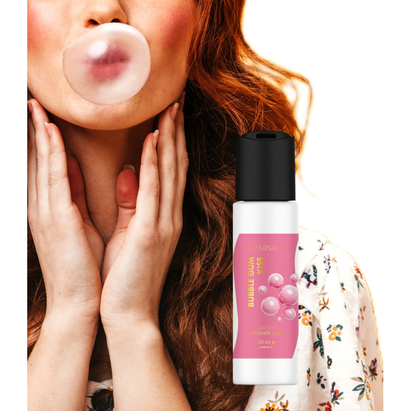 Съедобный лубрикант Driminals Kiss Bubble Gum со вкусом жвачки, 30 мл