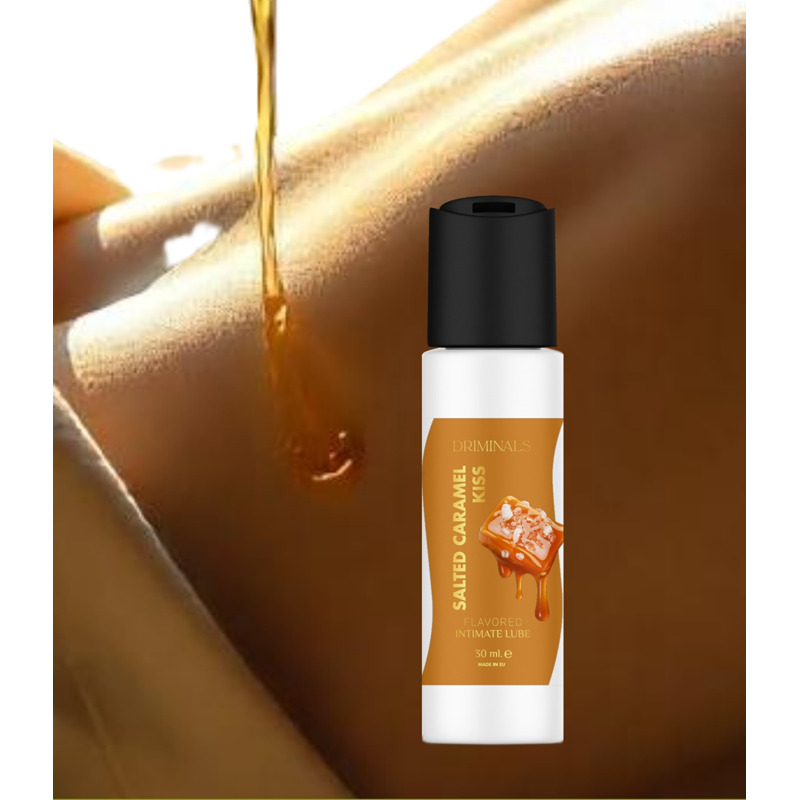 Съедобный лубрикант Driminals Kiss Salted Caramel со вкусом солёной карамели, 30 мл