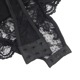 Боди кружевное Star Night с доступом и гартером, черное, XL-XXL