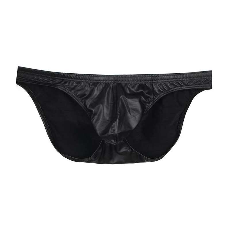 Стринги мужские Star Night из искусственной кожи, черные, XL