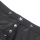 Мужские трусы с заклепками Star Night с имитацией кожи, черные, XL