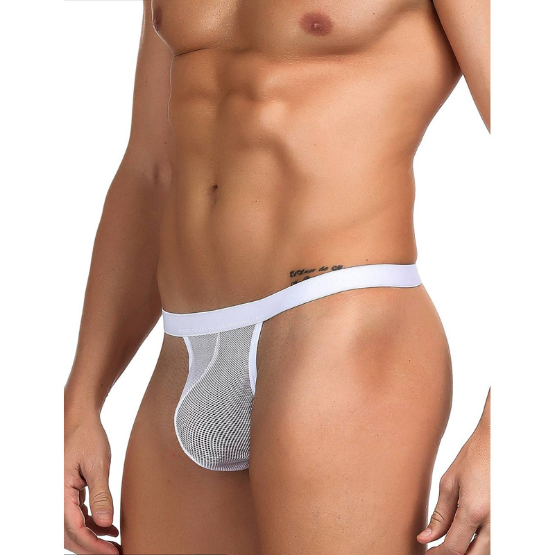 Стринги мужские Star Night в сеточку, белые, XS-M