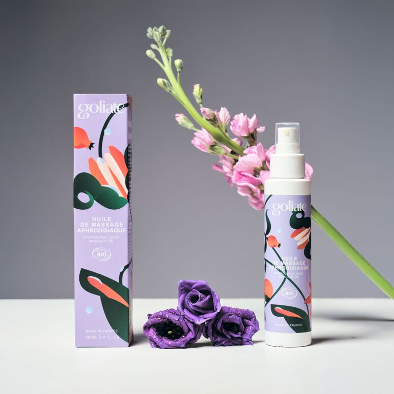 Массажное масло Goliate Huile De Massage Aphrodisiaque 100 мл, органическое, согревающий эффект