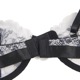 Комплект белья кружевной Star Night с цветочным принтом, черно-белый, 3XL–4XL