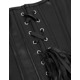 Корсет с застежкой молнией Star Night Sexy Leather и шнуровкой, черный, XS (без коробки)