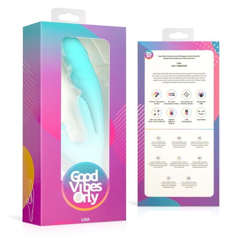 Вибратор-кролик Good Vibes Only - Lisa Thrusting Rabbit Vibrator with G-Spot Stimulator