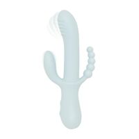 Вибратор-кролик Good Vibes Only - SAGE Triple Stimulation Vibe Soft Silicone - Blue