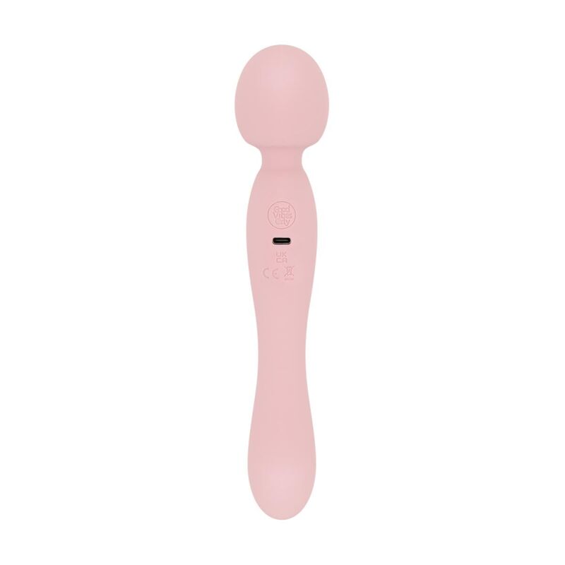 Вибромассажер Good Vibes Only - SIMI Double-Sided Wand Vibrator Soft Silicone - Pink