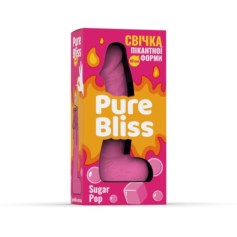 Ароматная свеча пикантной формы Pure Bliss Pink Sugar Pop (Жвачка) 15 см