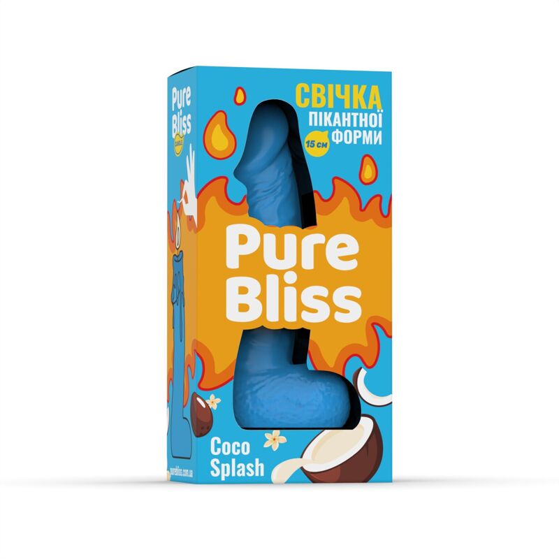 Ароматное свеча пикантной формы Pure Bliss Blue Coco Splash (Кокосовое молоко) 15 см