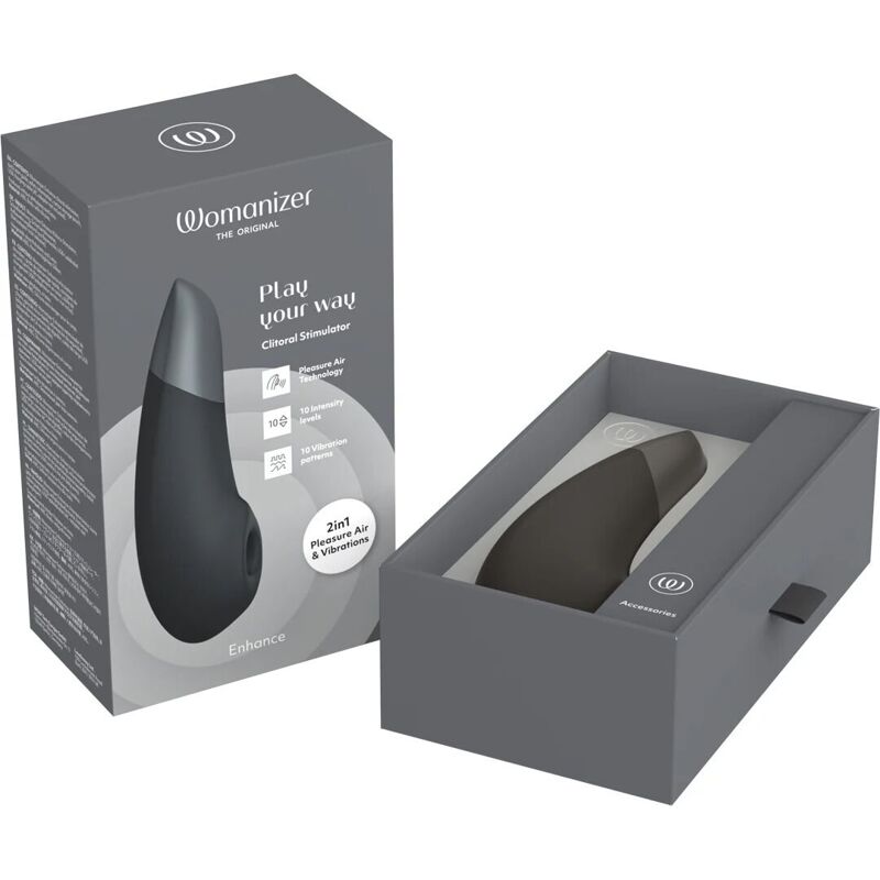 Вакуумный клиторальный стимулятор Womanizer Enhance Black