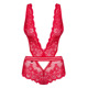 Боди кружевное Obsessive 853-TED-3 Teddy красное, L-XL