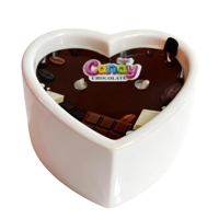 Массажная свеча с ароматом шоколада Candy Chocolate в форме сердца, 70 мл