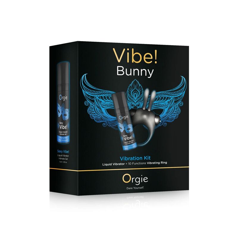 Набор Orgie Vibe Bunny: жидкий вибратор и эрекционное виброкольцо