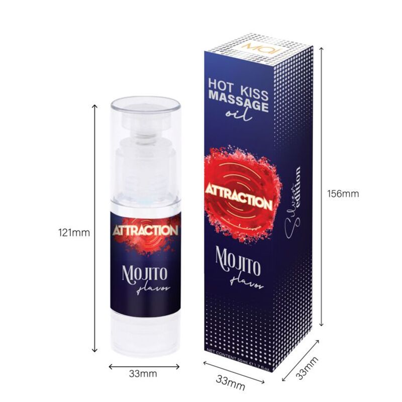 Распродажа!!! Съедобное массажное масло MAI Attraction Mojito Hot Kiss 50 мл (срок 09.2026)