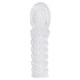 Рельефная насадка на член You2Toys Crystal Skin Verlangerung с закрытой головкой, прозрачная
