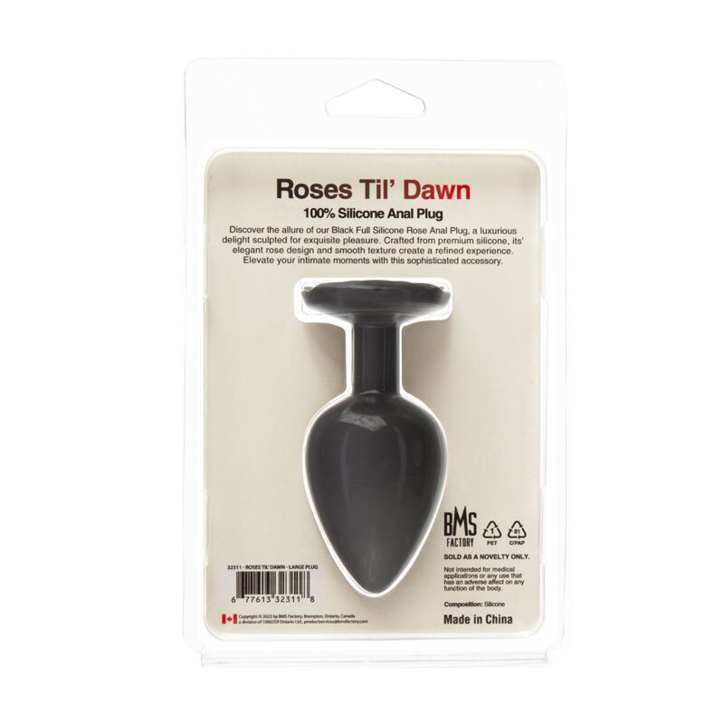 Анальная пробка BMS Roses Til’ Dawn Silicone Anal Plug Large