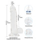 Прозрачный фаллоимитатор на присоске ADDICTION — Clear Dildo with Balls 8″, вибропуля в подарок