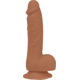 Фаллоимитатор ADDICTION Steven 7.5" Silicone Dong Caramel, вибропуля в подарок
